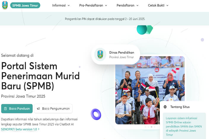 Pengumuman SPMB Jatim 2025